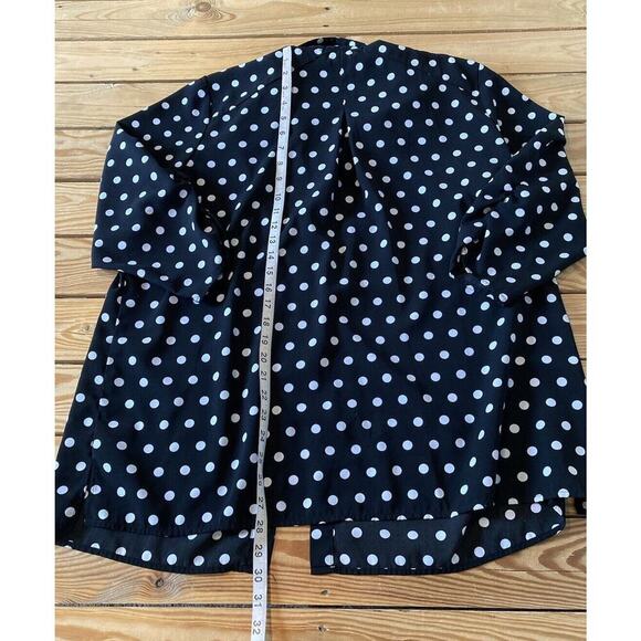 Susan Graver Dot Button Up Top Size XL Women’s Black - Picture 5 of 7